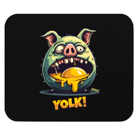 Egg Yolk Eating Zombie Pig Mouse Pads