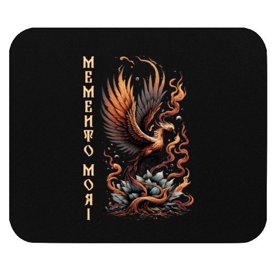 Memento Mori Phoenix Rebirth Fire Art Design Mouse Pads