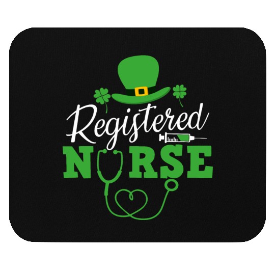 Registered Nurse St Patricks day Shamrock Nursing Mouse Pads