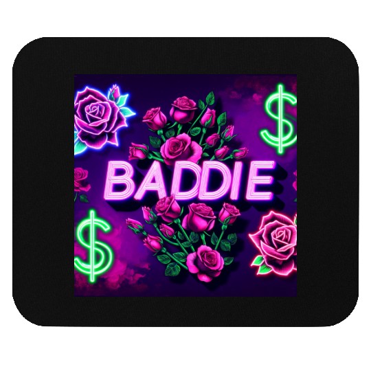 BADDIE in Neon Pink Mouse Pads