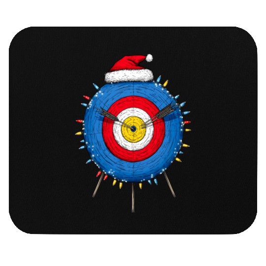 Archery Target Archer Bow and Arrow Christmas Hat Mouse Pads