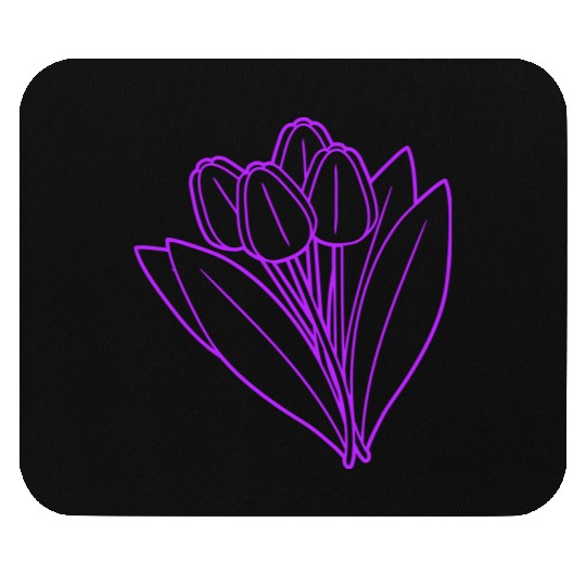 Pink Purple Tulips Bouquet Spring Summer Flowers Mouse Pads