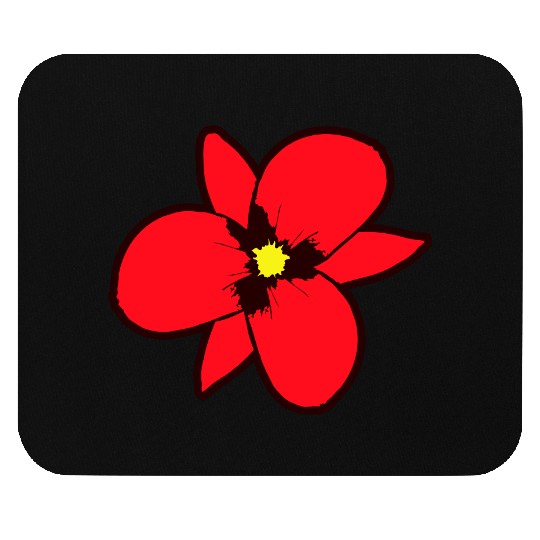 Red Beautiful Flower Spring Summer Nature Flowers Mouse Pads