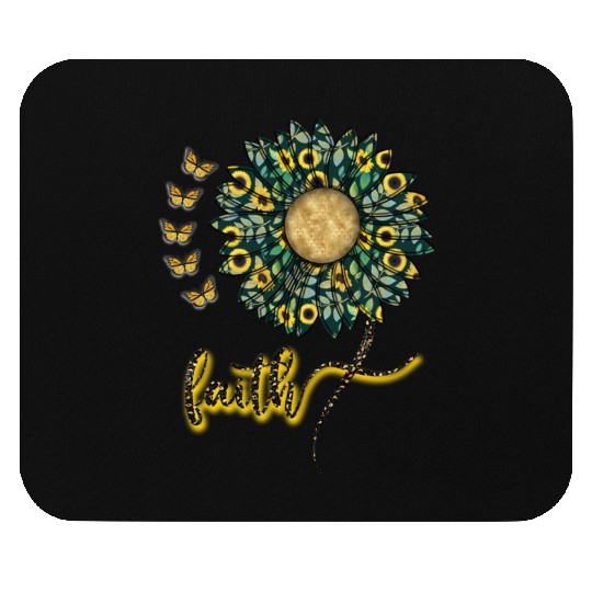 Faith inspired sunflower design Mouse Pads