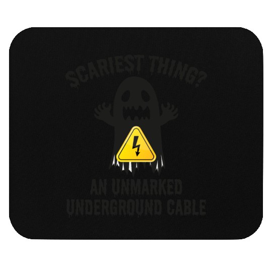 Lineman Halloween Scary Electrician Funny Humor Mouse Pads