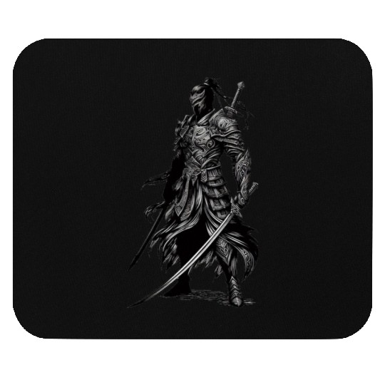 Black Warrior Sketch Power Fantasy Art 1 Mouse Pads