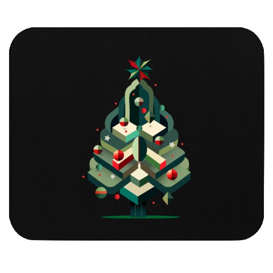 Modern Christmas tree - elegance for the holidays Mouse Pads