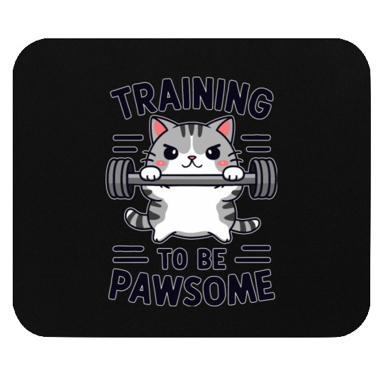Cute Kitten - Training To Be Pawsome Mouse Pads