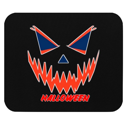 Scary faceHalloween design Mouse Pads