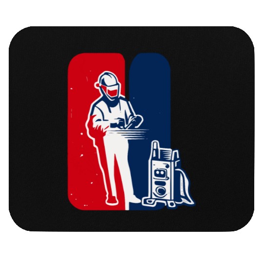 major league welder sticker Iconic Welder Design T Mouse Pads
