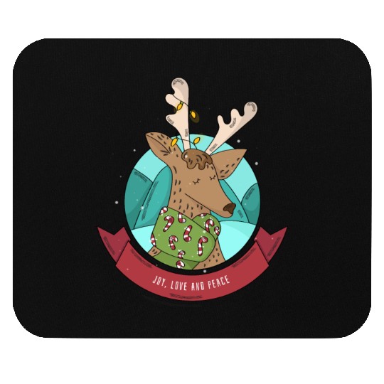 Cozy Reindeer Christmas Cheer Mouse Pads