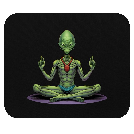 Alien Yogi Mouse Pads
