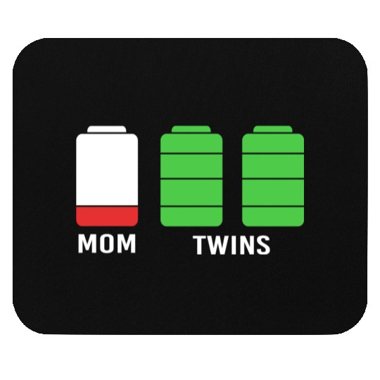 Funny Birthday Mama Twin Mom Low Battery Mouse Pads