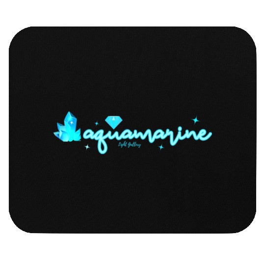 Aquamarine gemstone jewel Mouse Pads
