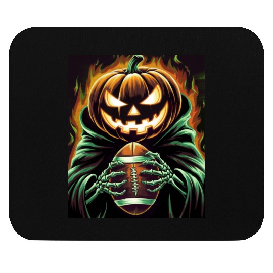 Spooky Halloween Football Jack-O'-Lantern pumpkin Mouse Pads