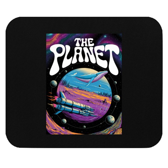 Rainbow Space Whale Adventure Mouse Pads