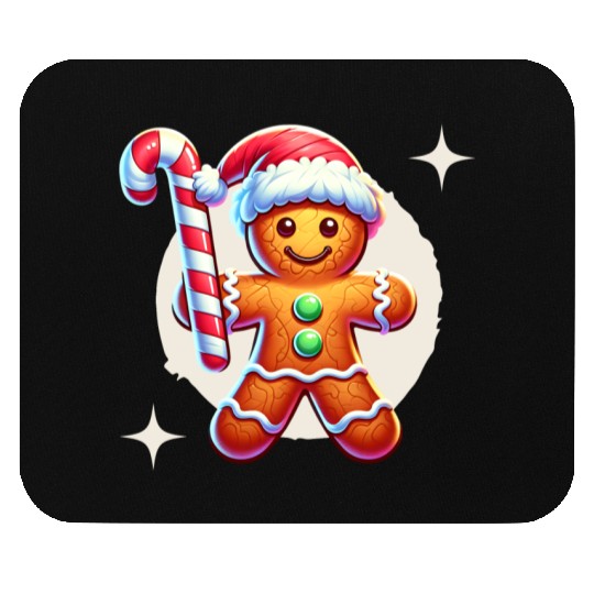 Gingerbread Man Christmas Cheer Mouse Pads