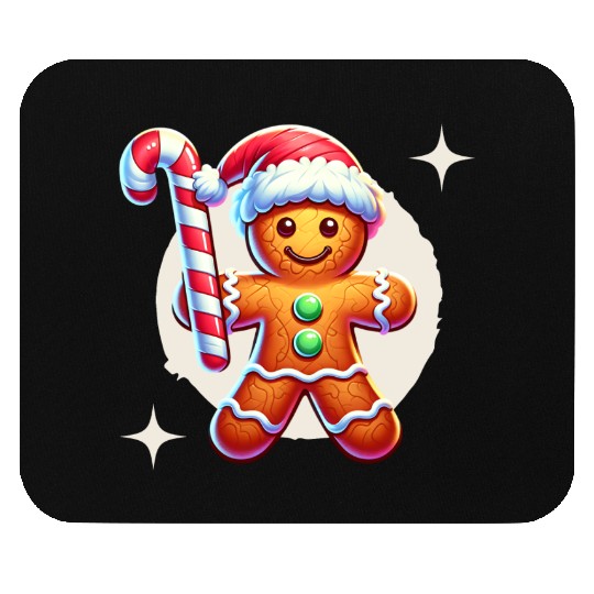 Gingerbread Man Christmas Cheer Mouse Pads