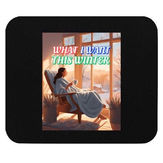 What I Want This Winter - Christmas Themed Design Mouse Pads