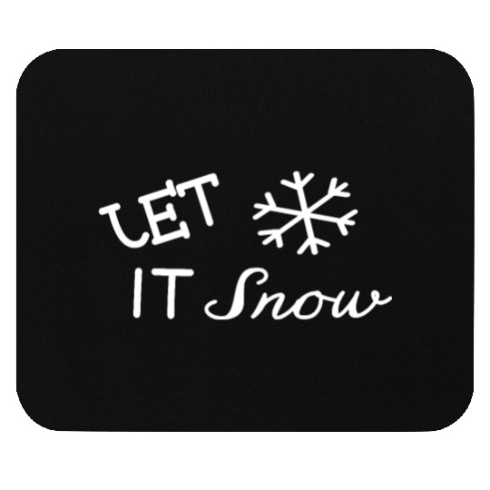 Let it Snow Cool Ice Frost Christmas Snow flake Mouse Pads