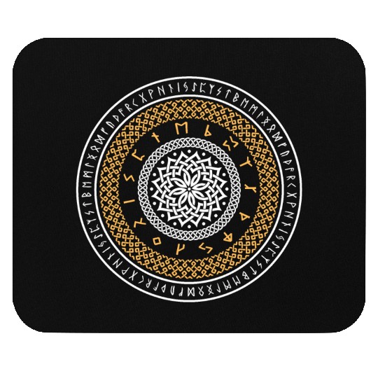 Viking Runes Circle Mouse Pads