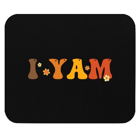 Sweet Potato I Yam Groovy Flower Mouse Pads