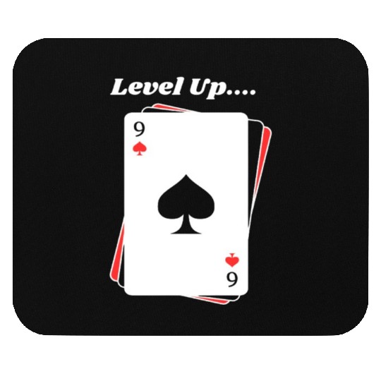 BLACK Men Mouse Pads For Game Card lovers - LEVEL UP