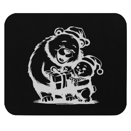 Bear and Bunny Gift Exchange Mouse Pads