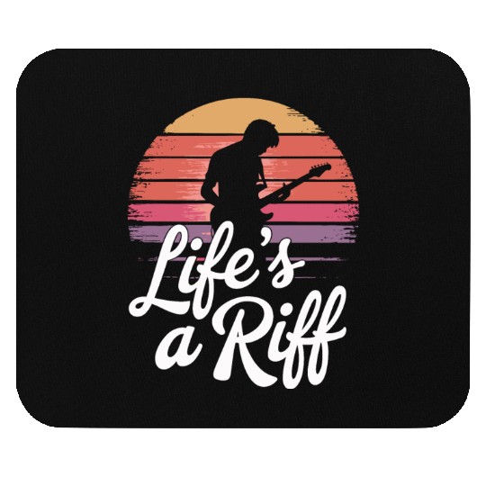 Guitar Player Life's a Riff Sunset Vibes Mouse Pads