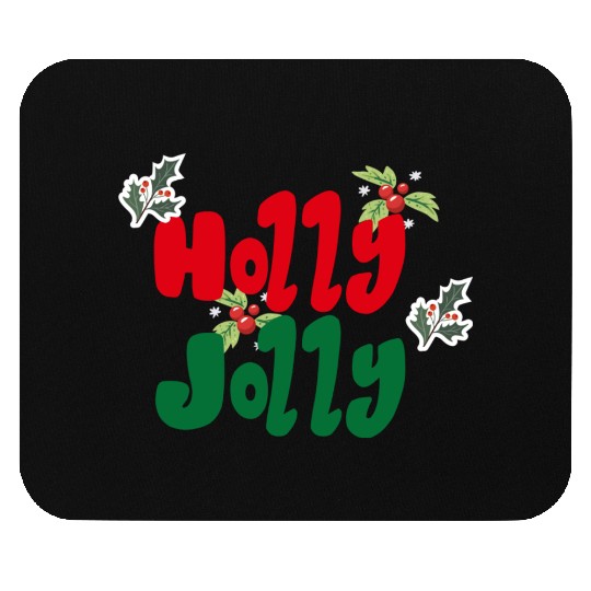 holly jolly Christmas Mouse Pads