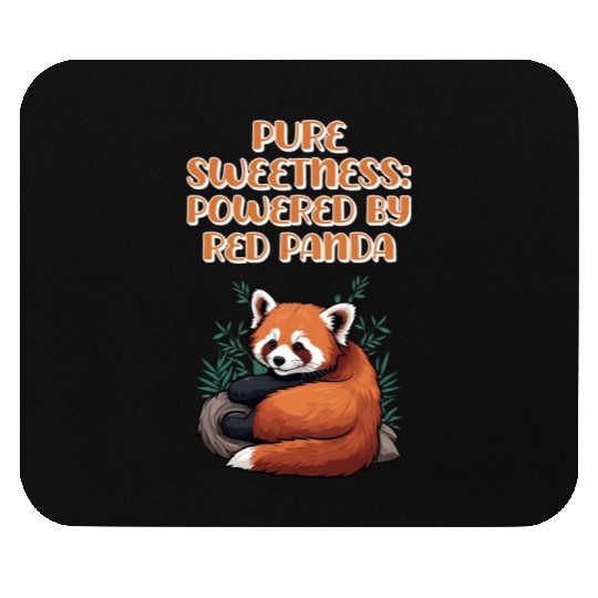 Pure Sweetness: Powered By Red Panda - Cute Animal Mouse Pads