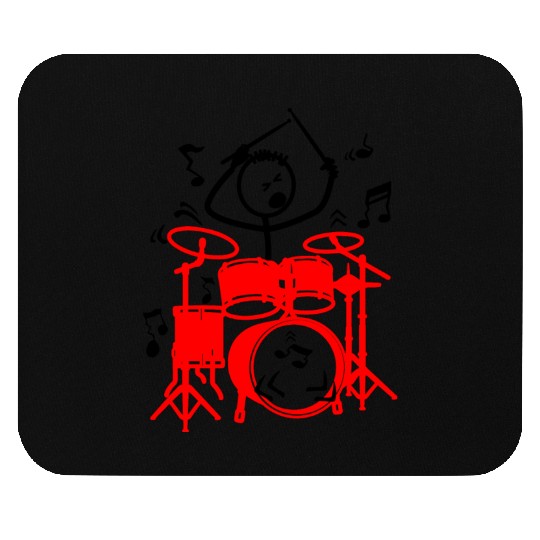 red drum set drummer Mouse Pads