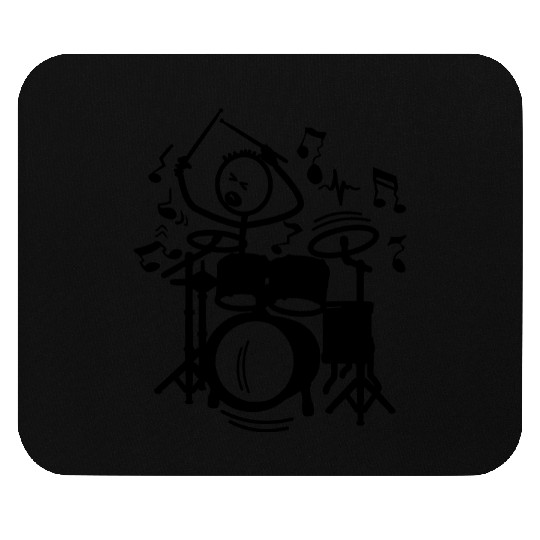 Wild drummer transparent Mouse Pads