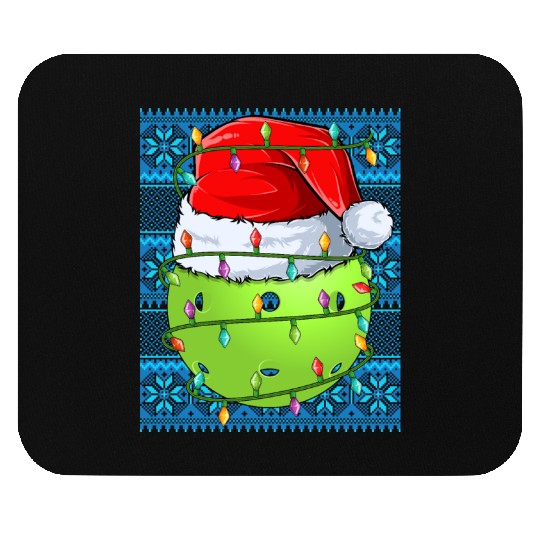 Pickleball Christmas Lights Mouse Pads