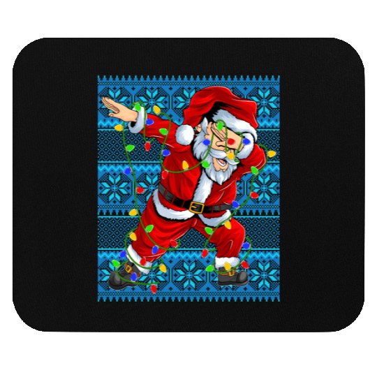 Dabbing Santa Christmas Tree Lights Mouse Pads
