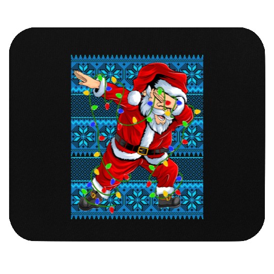 Dabbing Santa Christmas Tree Lights Mouse Pads