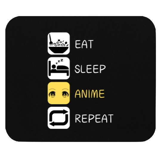 Eat Sleep Anime Repeat Japanese Culture Mouse Pads