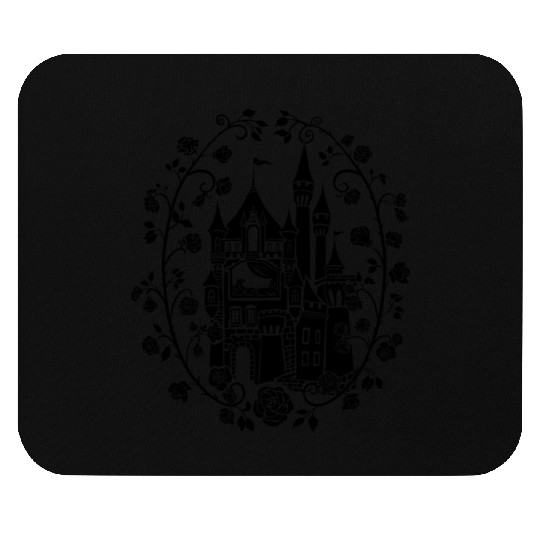 Sleeping beauty roses Castle Mouse Pads