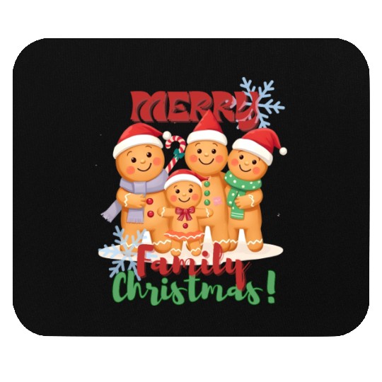Gingerbread Family Christmas Mouse Pads