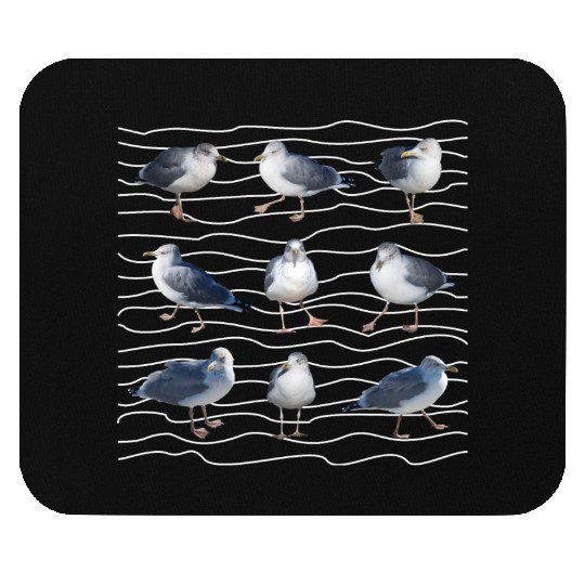 seagull sea ocean sailing coast Mouse Pads