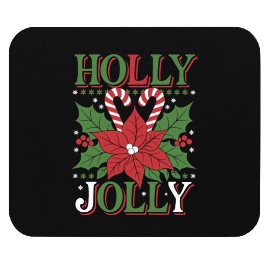 holly jolly Mouse Pads