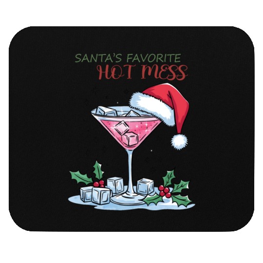 Santa Favorite Hot Mess, Merry Christmas Mouse Pads