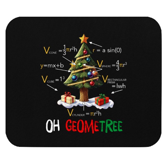 Oh Geometree Christmas Tree Geometry Math Teacher Mouse Pads