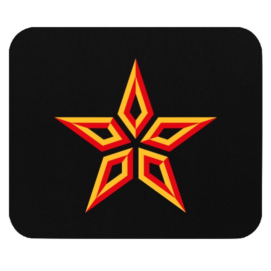 Star Design (Five-Pointed / Yellow Red) Mouse Pads