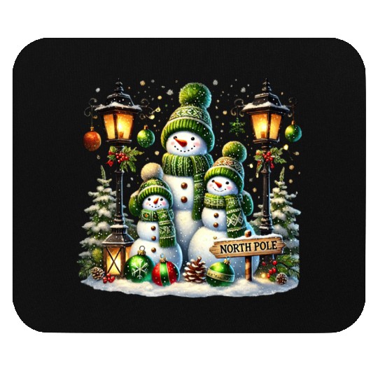 Snowman Christmas, Merry Christmas Mouse Pads