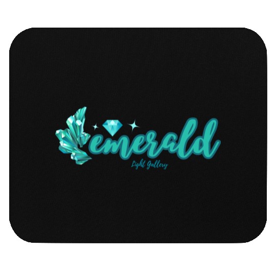 Emerald gemstone jewel Mouse Pads