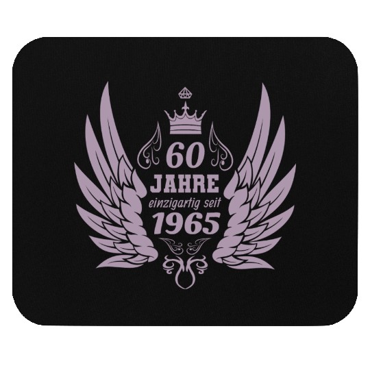 60 years unique since 1965 angel wings Mouse Pads