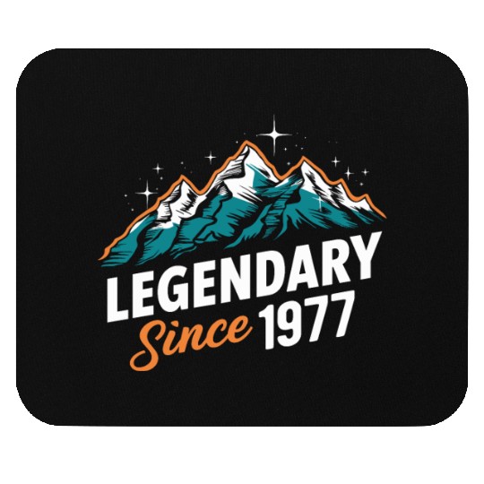 Legendary Since 1977 Hiker Birthday Mountain Mouse Pads
