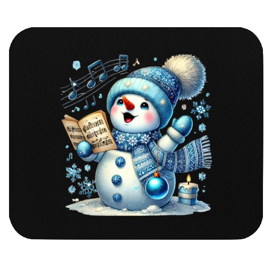 Cute Snowman, Christmas Snowman, Merry Christmas Mouse Pads