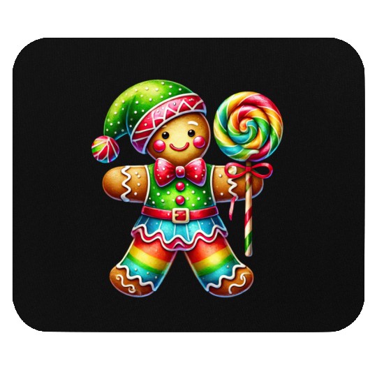 Gingerbread Christmas, Merry Christmas, Candy Mouse Pads